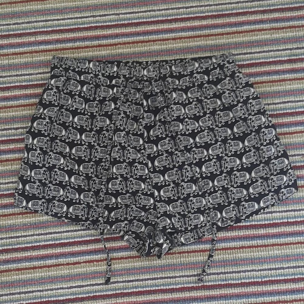 Womens Black and White Shorts